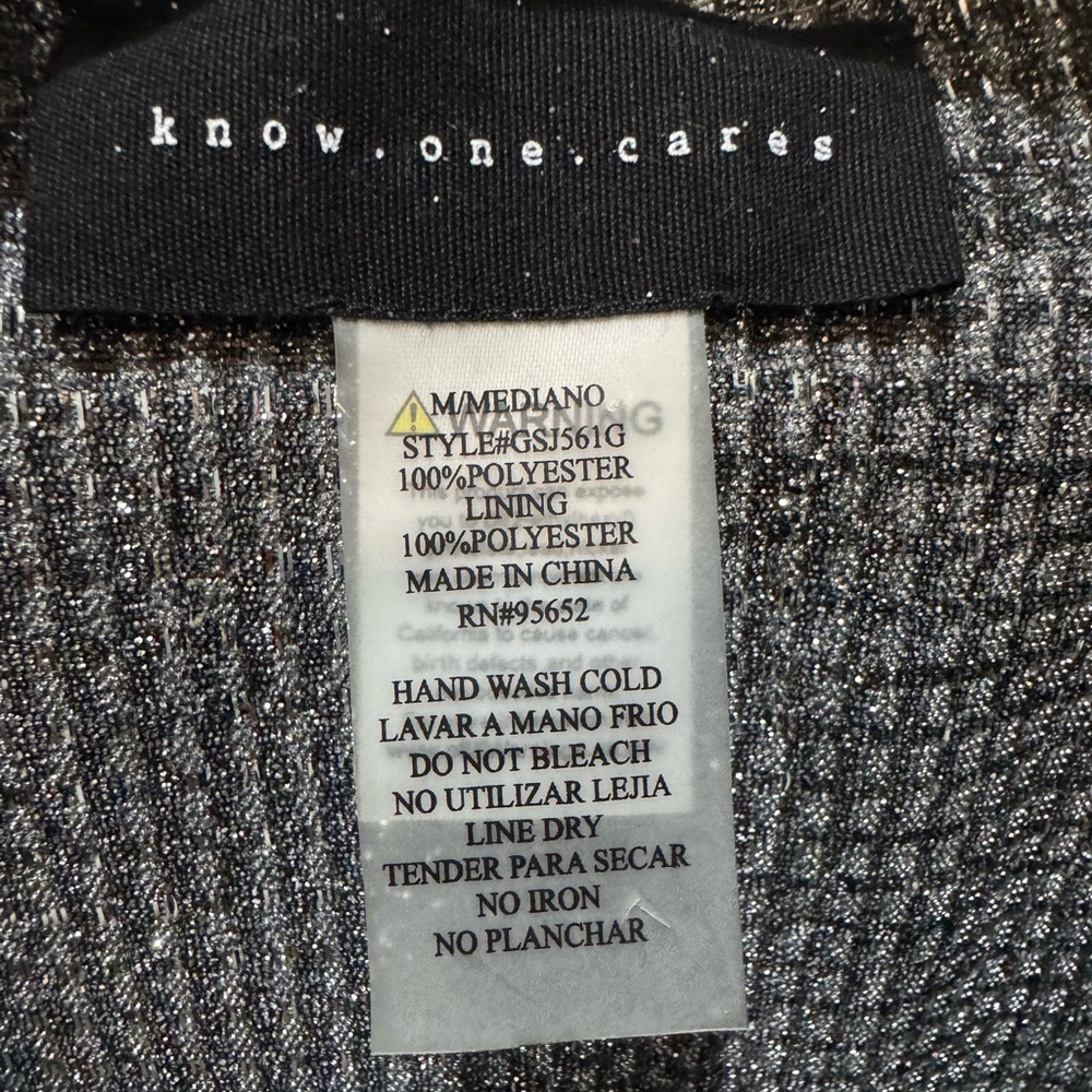 Know One Cares Metallic Blazer Medium | Double Breasted Sparkle Jacket - Picture 11 of 14